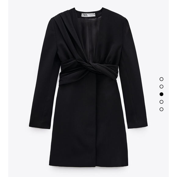 BLOGGERS FAV ZARA NWT DRAPED BLAZER DRESS-SOLD - Picture 4 of 17